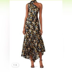 Nicholas Floral One-Shoulder Dress